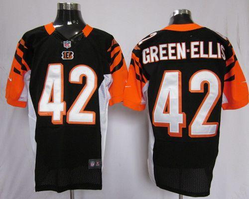  Bengals #42 BenJarvus Green Ellis Black Team Color Men's Stitched NFL Elite Jersey