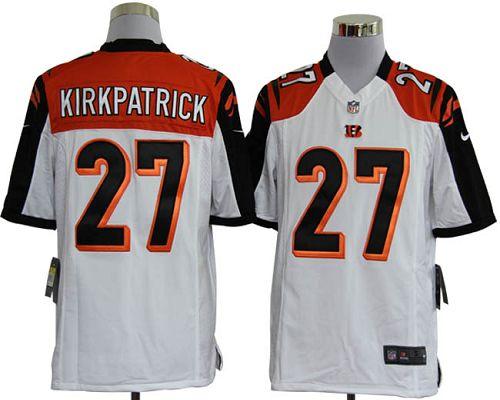  Bengals #27 Dre Kirkpatrick White Men's Stitched NFL Game Jersey