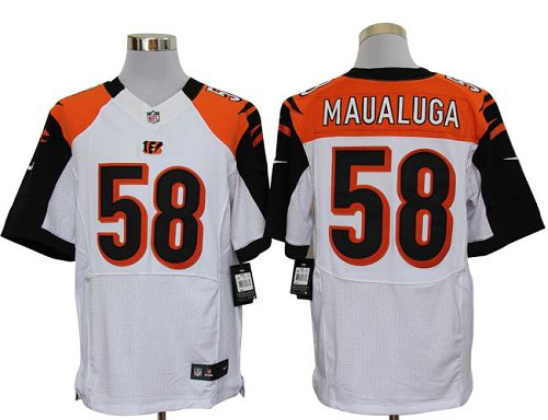  Bengals #58 Rey Maualuga White Men's Stitched NFL Elite Jersey