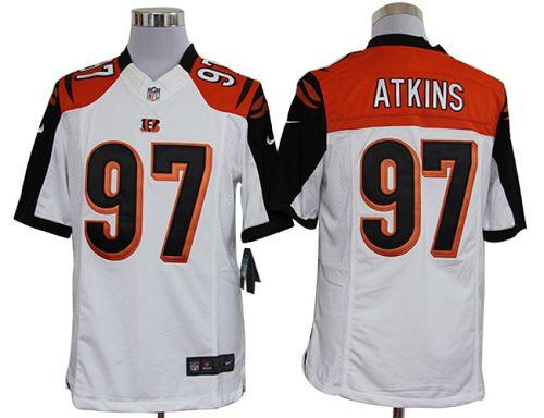  Bengals #97 Geno Atkins White Men's Stitched NFL Limited Jersey