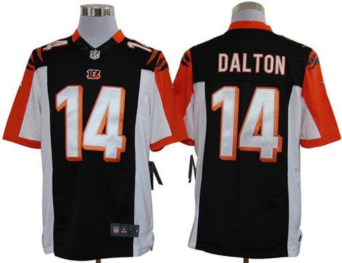  Bengals #14 Andy Dalton Black Team Color Men's Stitched NFL Limited Jersey