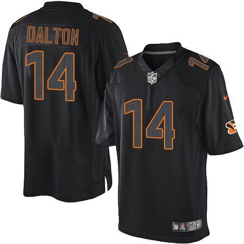  Bengals #14 Andy Dalton Black Men's Stitched NFL Impact Limited Jersey