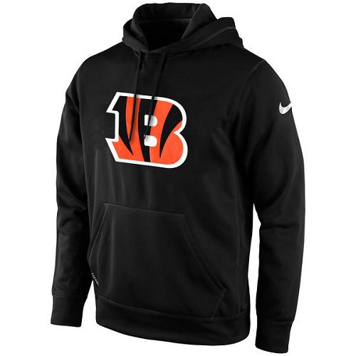 Men's Cincinnati Bengals  Black KO Logo Essential Hoodie