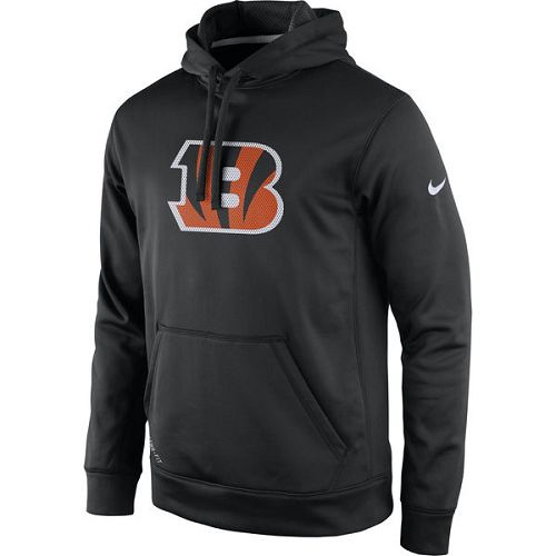 Men's Cincinnati Bengals  Black Practice Performance Pullover Hoodie