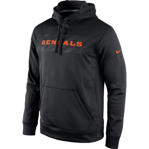 Cincinnati Bengals  KO Speed Wordmark Performance Hoodie Black