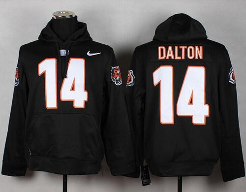 Cincinnati Bengals #14 Andy Dalton NFL Pullover Hoodie Black