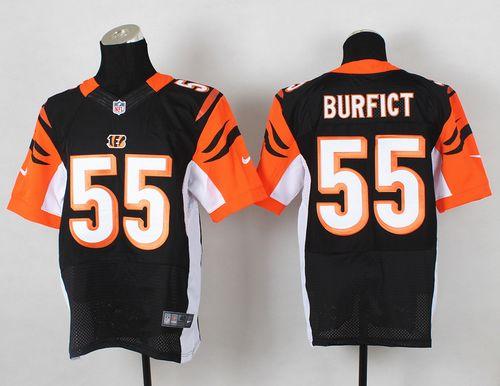  Bengals #55 Vontaze Burfict Black Team Color Men's Stitched NFL Elite Jersey