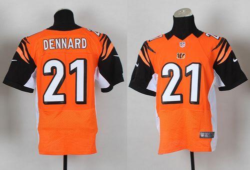  Bengals #21 Darqueze Dennard Orange Alternate Men's Stitched NFL Elite Jersey