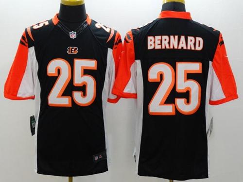  Bengals #25 Giovani Bernard Black Team Color Men's Stitched NFL Limited Jersey