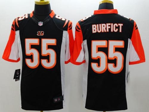  Bengals #55 Vontaze Burfict Black Team Color Men's Stitched NFL Limited Jersey