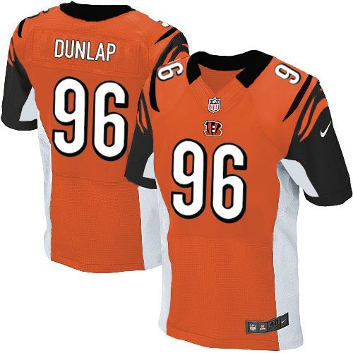  Bengals #96 Carlos Dunlap Orange Alternate Men's Stitched NFL Elite Jersey