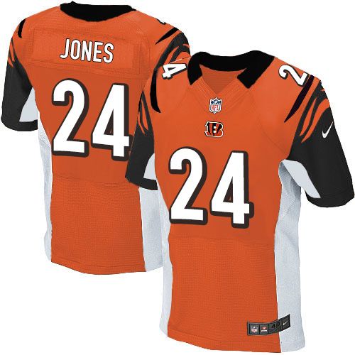  Bengals #24 Adam Jones Orange Alternate Men's Stitched NFL Elite Jersey