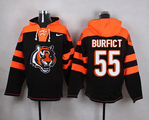  Bengals #55 Vontaze Burfict Black Player Pullover NFL Hoodie