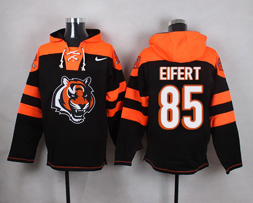  Bengals #85 Tyler Eifert Black Player Pullover NFL Hoodie