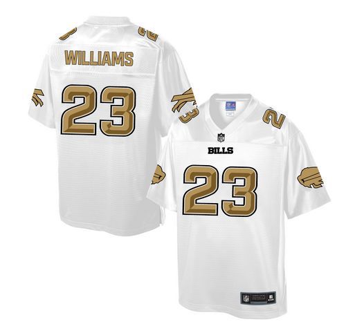  Bills #23 Aaron Williams White Men's NFL Pro Line Fashion Game Jersey