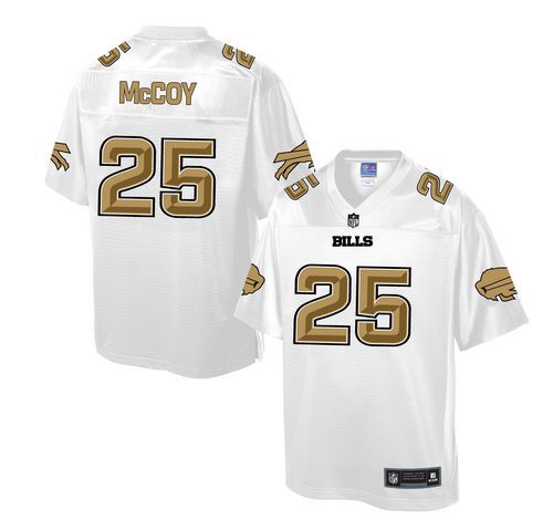  Bills #25 LeSean McCoy White Men's NFL Pro Line Fashion Game Jersey