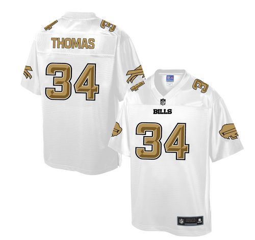  Bills #34 Thurman Thomas White Men's NFL Pro Line Fashion Game Jersey