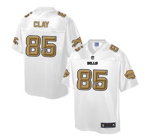  Bills #85 Charles Clay White Men's NFL Pro Line Fashion Game Jersey