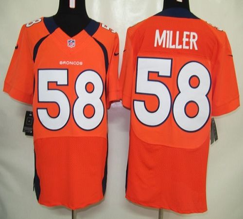  Broncos #58 Von Miller Orange Team Color Men's Stitched NFL Elite Jersey