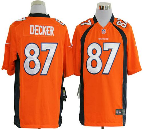  Broncos #87 Eric Decker Orange Team Color Men's Stitched NFL Game Jersey
