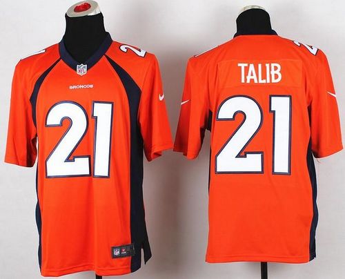  Broncos #21 Aqib Talib Orange Team Color Men's Stitched NFL New Game Jersey
