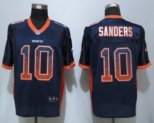  Broncos #10 Emmanuel Sanders Navy Blue Alternate Men's Stitched NFL Elite Drift Fashion Jersey