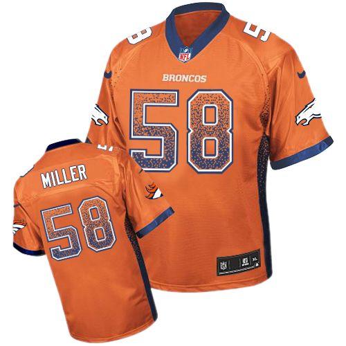 Broncos #58 Von Miller Orange Team Color Men's Stitched NFL Elite Drift Fashion Jersey