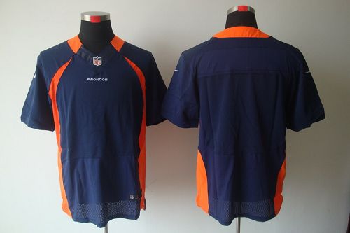  Broncos Blank Navy Blue Alternate Men's Stitched NFL Elite Jersey