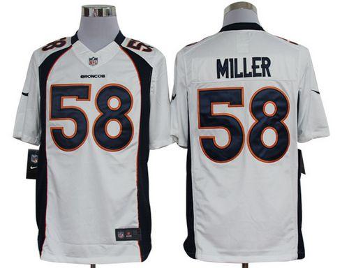  Broncos #58 Von Miller White Men's Stitched NFL Limited Jersey