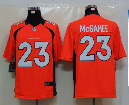  Broncos #23 Willis McGahee Orange Team Color Men's Stitched NFL Limited Jersey