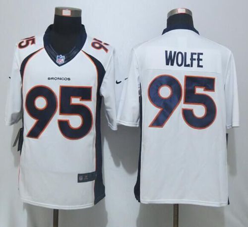  Broncos #95 Derek Wolfe White Men's Stitched NFL New Limited Jersey