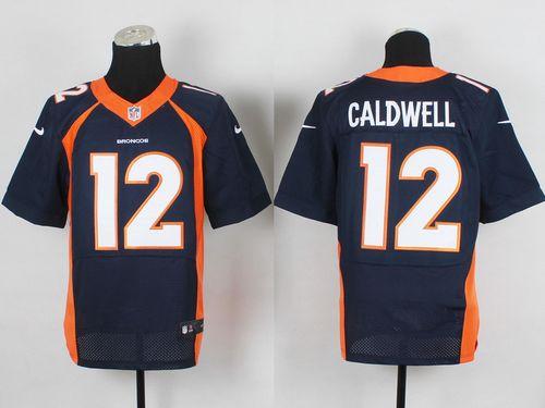  Broncos #12 Andre Caldwell Navy Blue Alternate Men's Stitched NFL New Elite Jersey