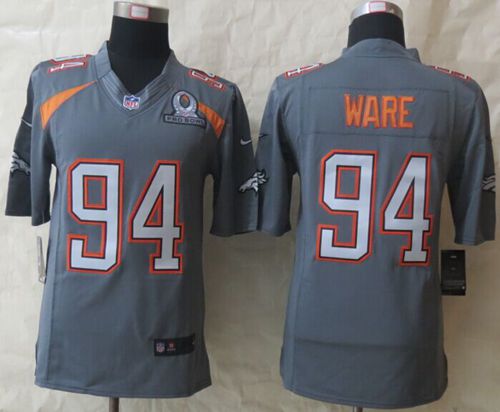  Broncos #94 DeMarcus Ware Grey Pro Bowl Men's Stitched NFL Elite Team Irvin Jersey