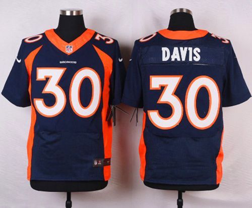  Broncos #30 Terrell Davis Navy Blue Alternate Men's Stitched NFL New Elite Jersey