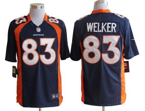  Broncos #83 Wes Welker Navy Blue Alternate Men's Stitched NFL Game Jersey