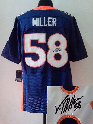  Broncos #58 Von Miller Navy Blue Alternate Men's Stitched NFL Elite Autographed Jersey