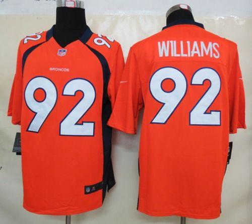  Broncos #92 Sylvester Williams Orange Team Color Men's Stitched NFL Limited Jersey