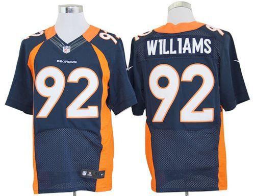  Broncos #92 Sylvester Williams Navy Blue Alternate Men's Stitched NFL Elite Jersey