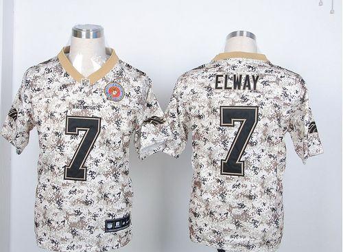  Broncos #7 John Elway Camo USMC Men's Stitched NFL Elite Jersey