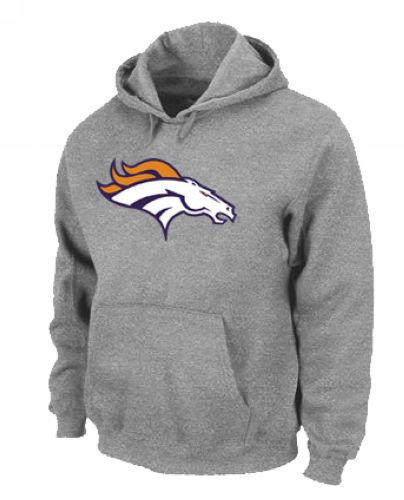 Denver Broncos Logo Pullover Hoodie Grey