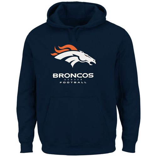 Denver Broncos Critical Victory Pullover Hoodie Navy Blue