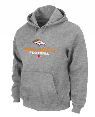 Denver Broncos Critical Victory Pullover Hoodie Grey