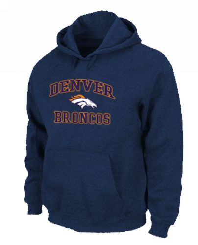 Denver Broncos Heart & Soul Pullover Hoodie Dark Blue