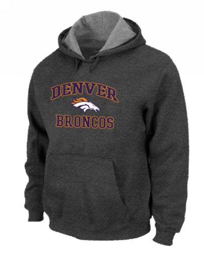 Denver Broncos Heart & Soul Pullover Hoodie Dark Grey