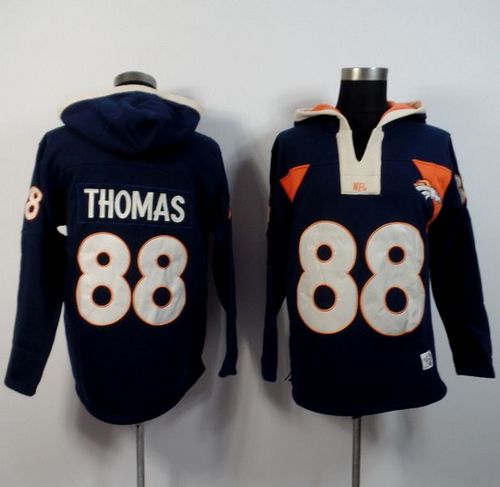 Denver Broncos #88 Demaryius Thomas Navy Blue Player Winning Method Pullover NFL Hoodie