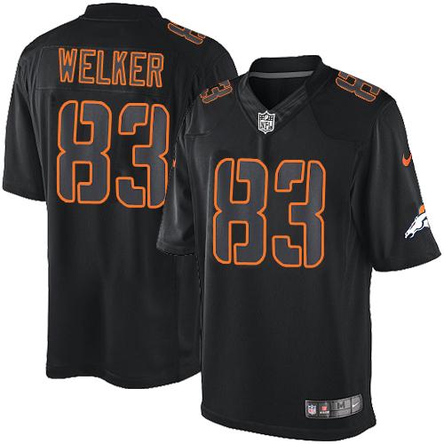  Broncos #83 Wes Welker Black Men's Stitched NFL Impact Limited Jersey