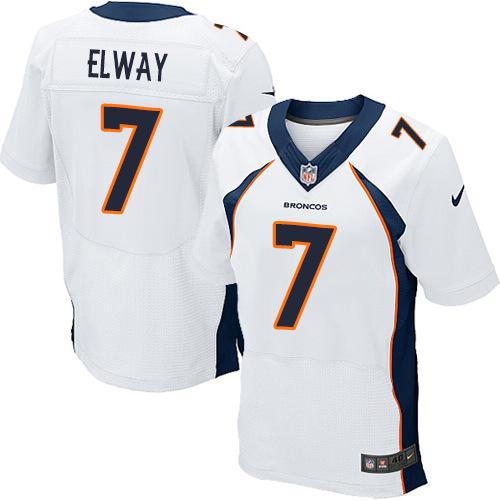  Broncos #7 John Elway White Men's Stitched NFL New Elite Jersey