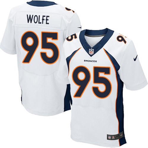  Broncos #95 Derek Wolfe White Men's Stitched NFL New Elite Jersey