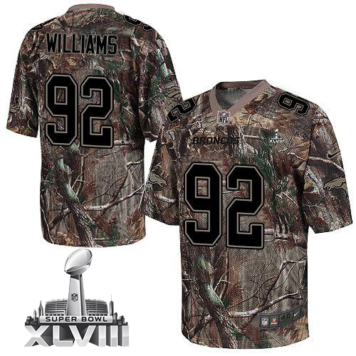  Broncos #92 Sylvester Williams Camo Super Bowl XLVIII Men's Stitched NFL Realtree Elite Jersey