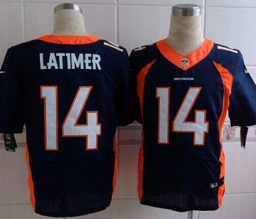  Broncos #14 Cody Latimer Navy Blue Alternate Men's Stitched NFL New Elite Jersey